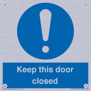 Keep this door closed